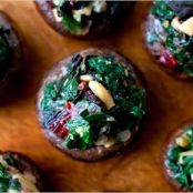 STUFFED PORTABELLAS w/SWISS CHARD